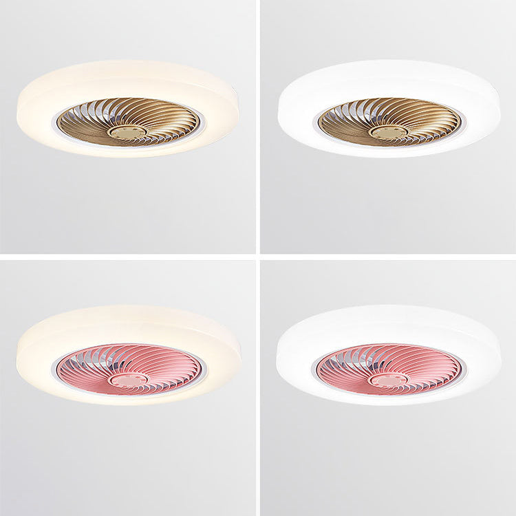 Makkaronstil Rundlüfter Lüfter Licht Acryl Schlafzimmer LED Semi Flush Mount Leuchte