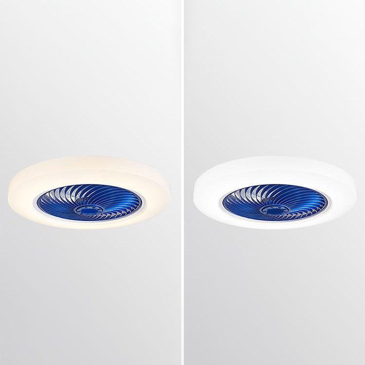 Makkaronstil Rundlüfter Lüfter Licht Acryl Schlafzimmer LED Semi Flush Mount Leuchte