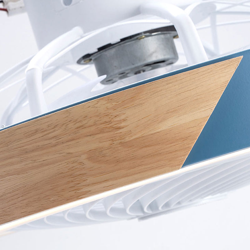 Makkaron Runde Deckenlüftungslampe Holz Schlafzimmer LED SEMI BUSCH MOUNTED