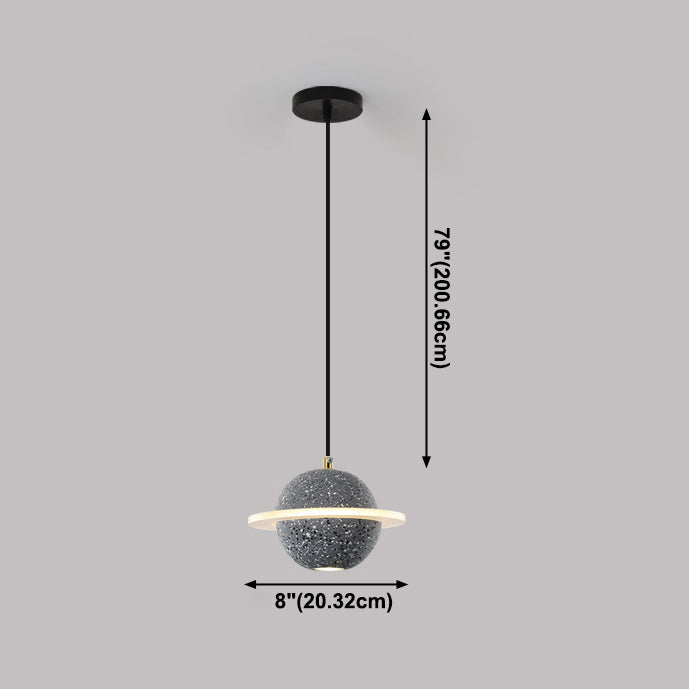 Éclairage à boule de ciment moderne Light Light 8W LED LED Single Head Drop Light pour la chambre