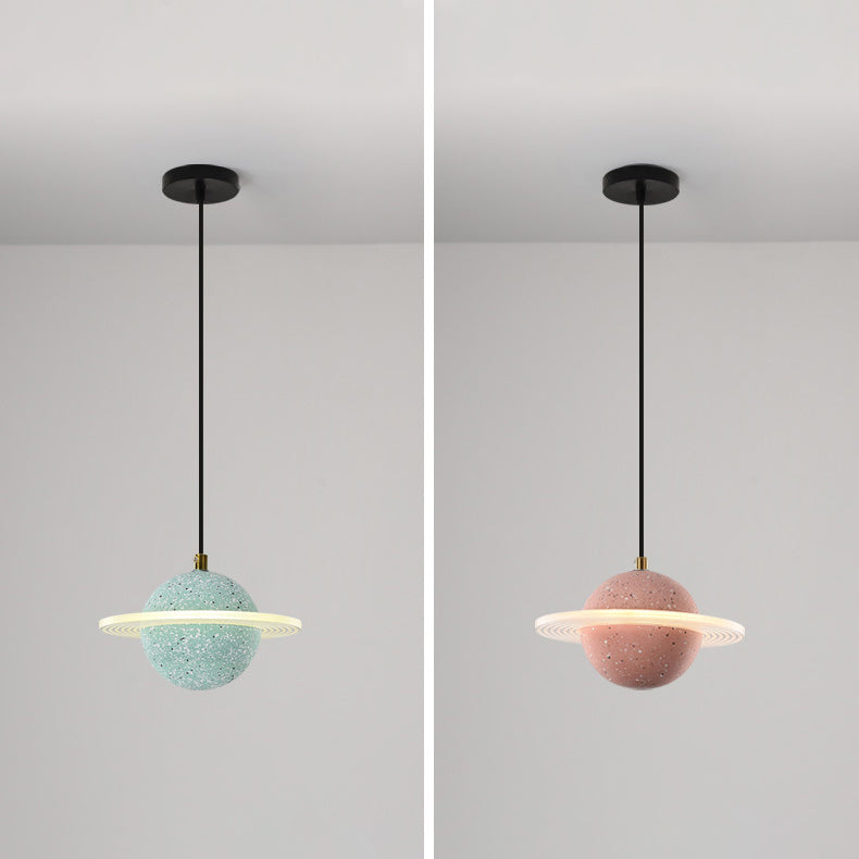 Éclairage à boule de ciment moderne Light Light 8W LED LED Single Head Drop Light pour la chambre