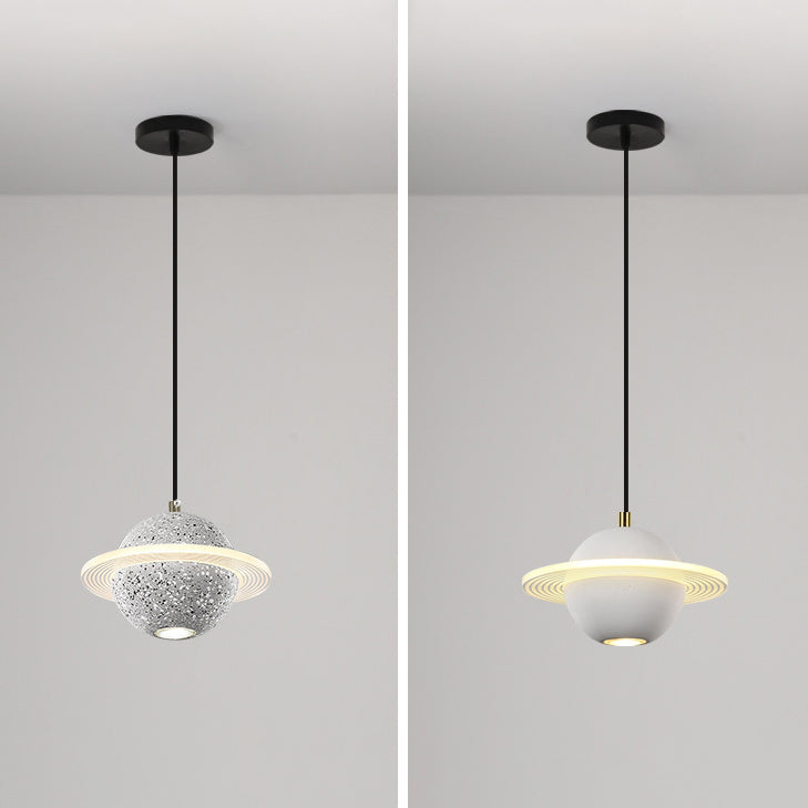 Éclairage à boule de ciment moderne Light Light 8W LED LED Single Head Drop Light pour la chambre