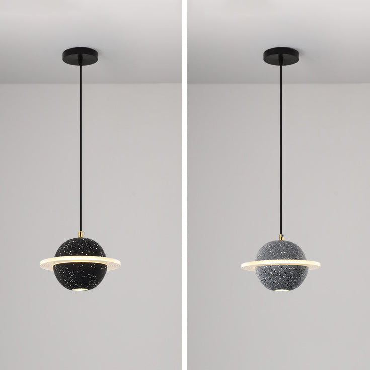 Éclairage à boule de ciment moderne Light Light 8W LED LED Single Head Drop Light pour la chambre