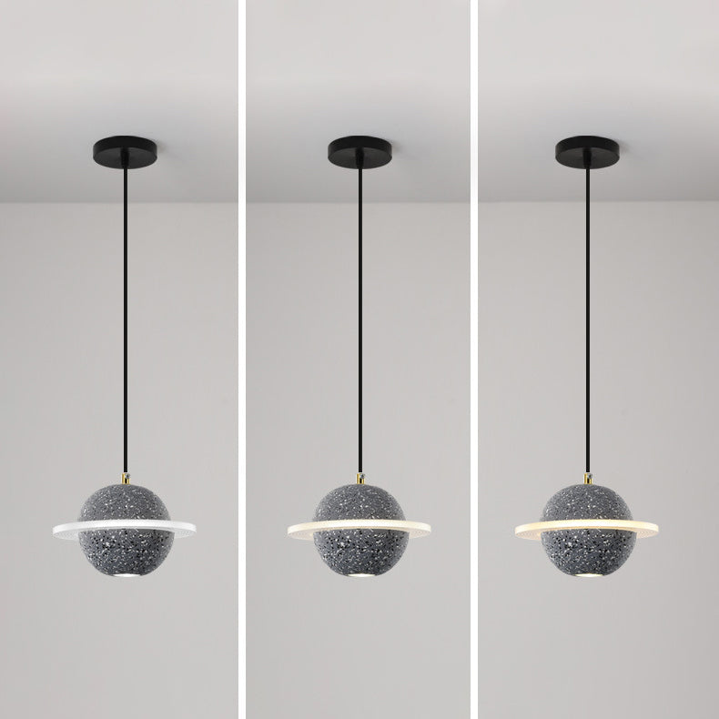 Éclairage à boule de ciment moderne Light Light 8W LED LED Single Head Drop Light pour la chambre