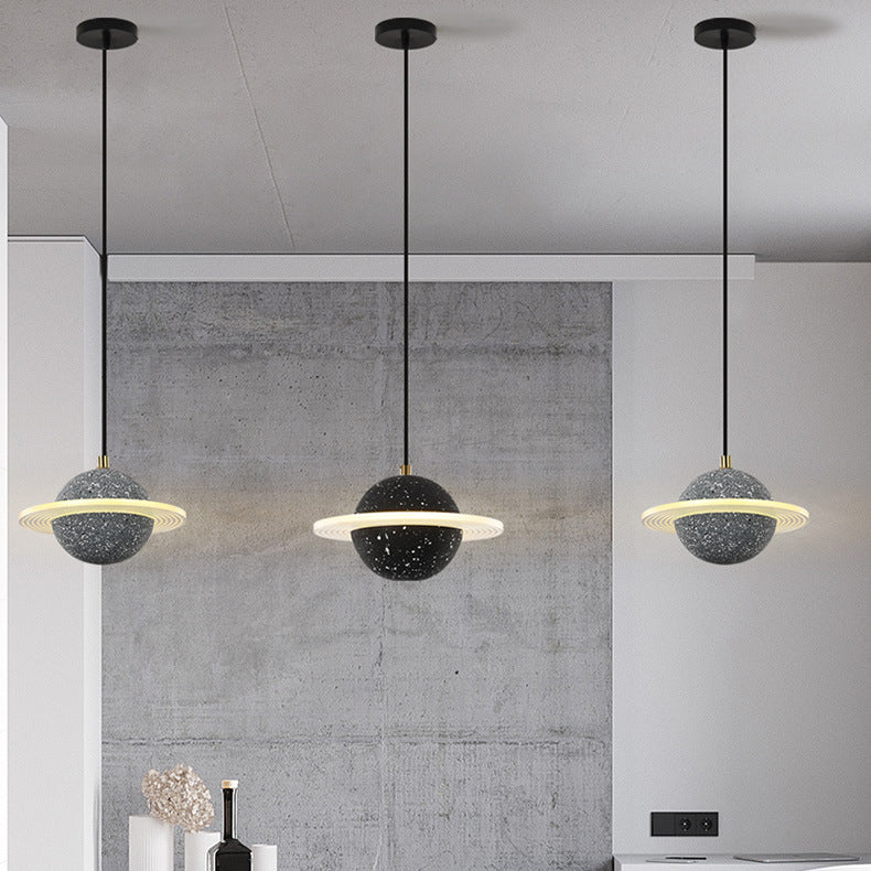 Éclairage à boule de ciment moderne Light Light 8W LED LED Single Head Drop Light pour la chambre