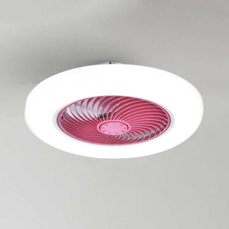 Kreisförmige Acryl -LED -Deckenlüfter minimalistisch halb flush montiertes Licht für Schlafzimmer