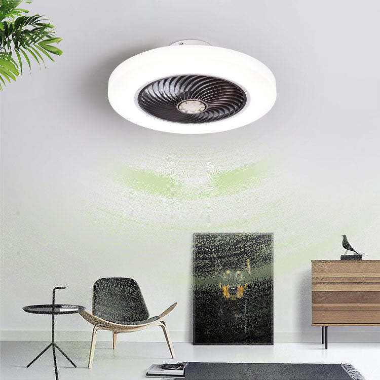 Kreisförmige Acryl -LED -Deckenlüfter minimalistisch halb flush montiertes Licht für Schlafzimmer