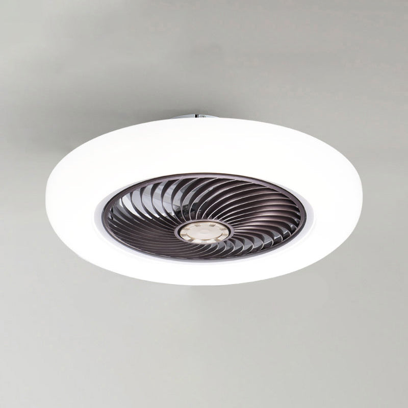Kreisförmige Acryl -LED -Deckenlüfter minimalistisch halb flush montiertes Licht für Schlafzimmer