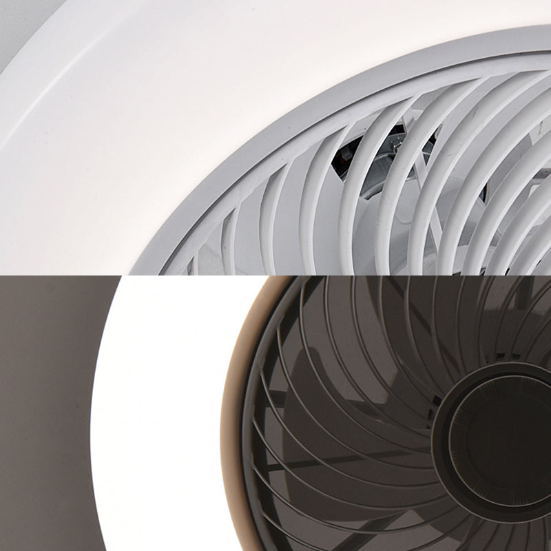 Kreisförmige Acryl -LED -Deckenlüfter minimalistisch halb flush montiertes Licht für Schlafzimmer