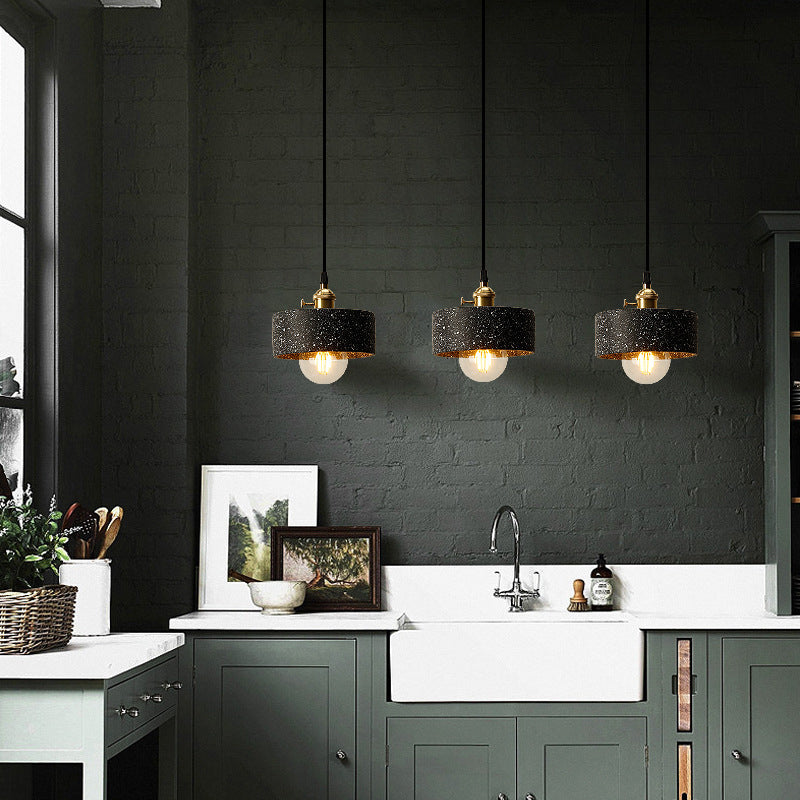 Contemporary Cement Pendant Lighting One Head Pendant Lamp for Bar Study Room