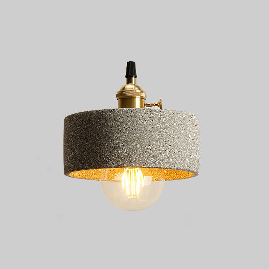 Contemporary Cement Pendant Lighting One Head Pendant Lamp for Bar Study Room
