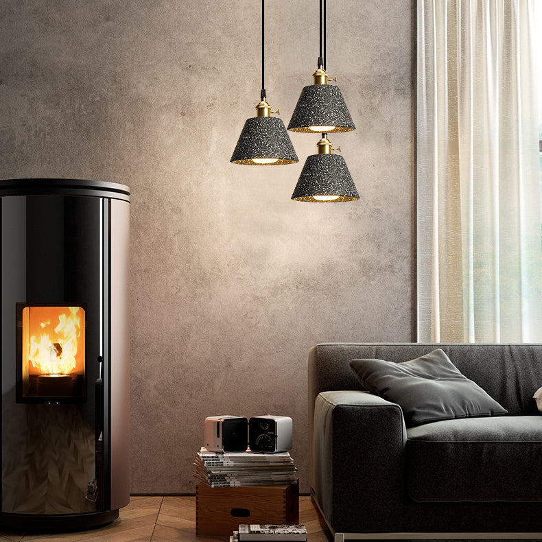 Contemporary Cement Pendant Lighting One Head Pendant Lamp for Bar Study Room