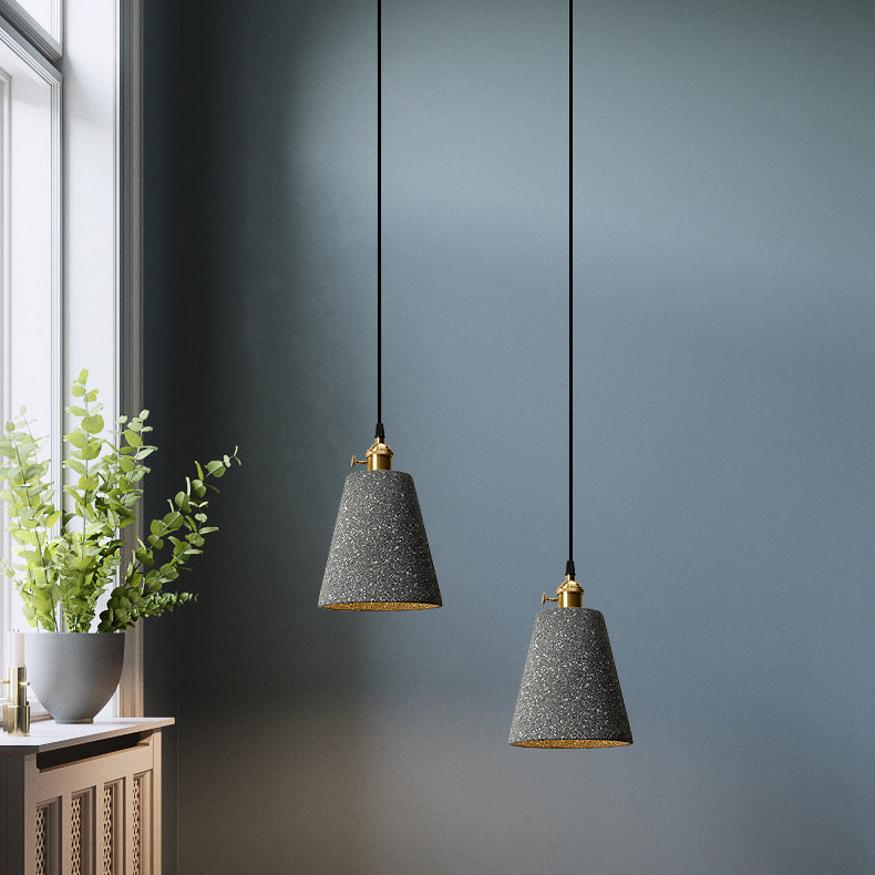 Contemporary Cement Pendant Lighting One Head Pendant Lamp for Bar Study Room