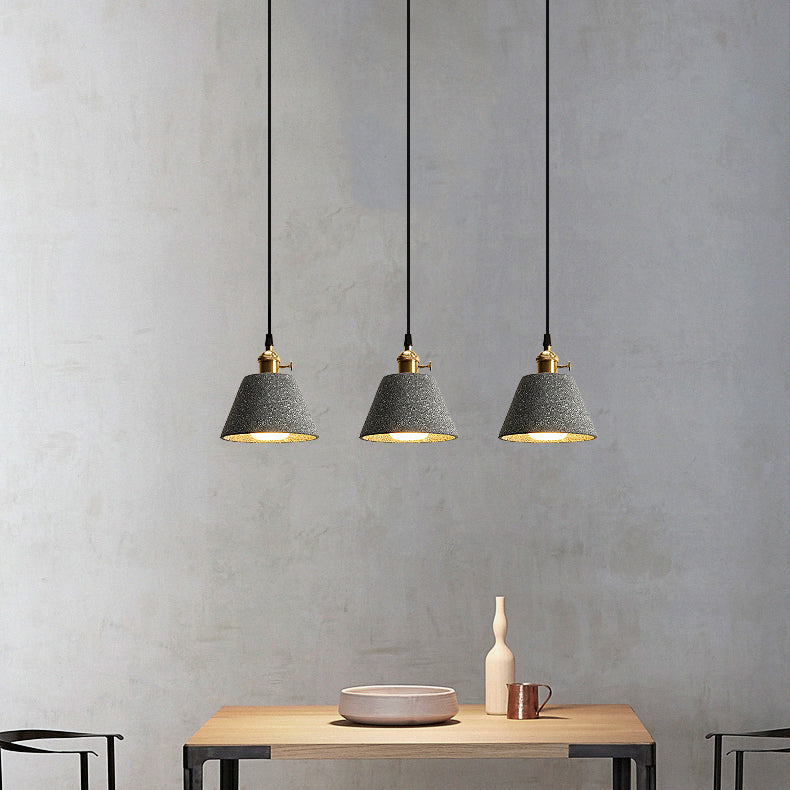 Contemporary Cement Pendant Lighting One Head Pendant Lamp for Bar Study Room