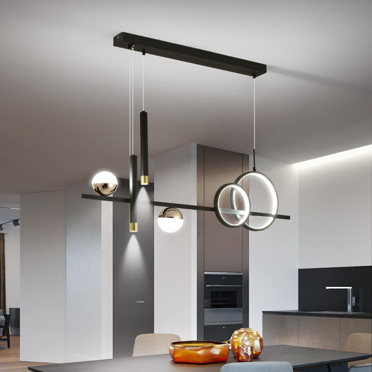 Aluminum LED Island Lighting Contemporary Ceiling Pendant Light for Dining Room