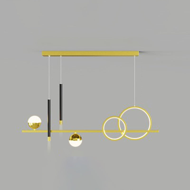 Aluminum LED Island Lighting Contemporary Ceiling Pendant Light for Dining Room