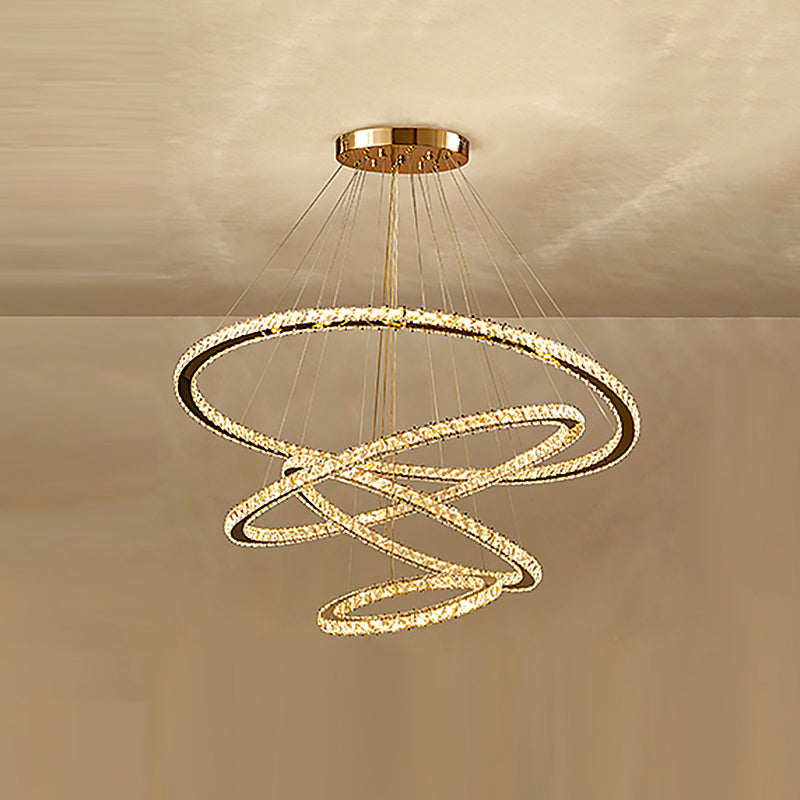 Zeitgenössische mehrschichtige Decke hängende Licht mit Kristallschatten für Esszimmer