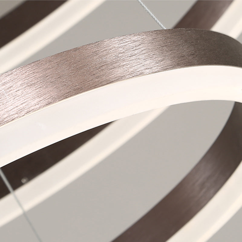 Zeitgenössische mehrschichtige Deckenhänge hängendes leichte geometrische Deckenleuchte für Esszimmer