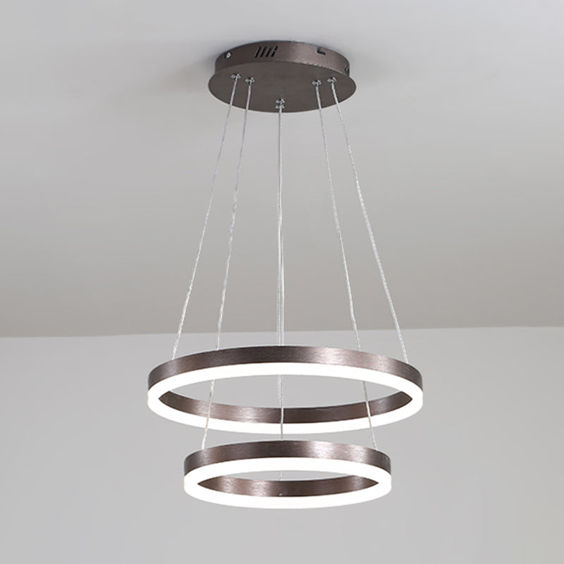 Contemporary Multi-layer Ceiling Hanging Light Geometric Ceiling Light for Dining Room