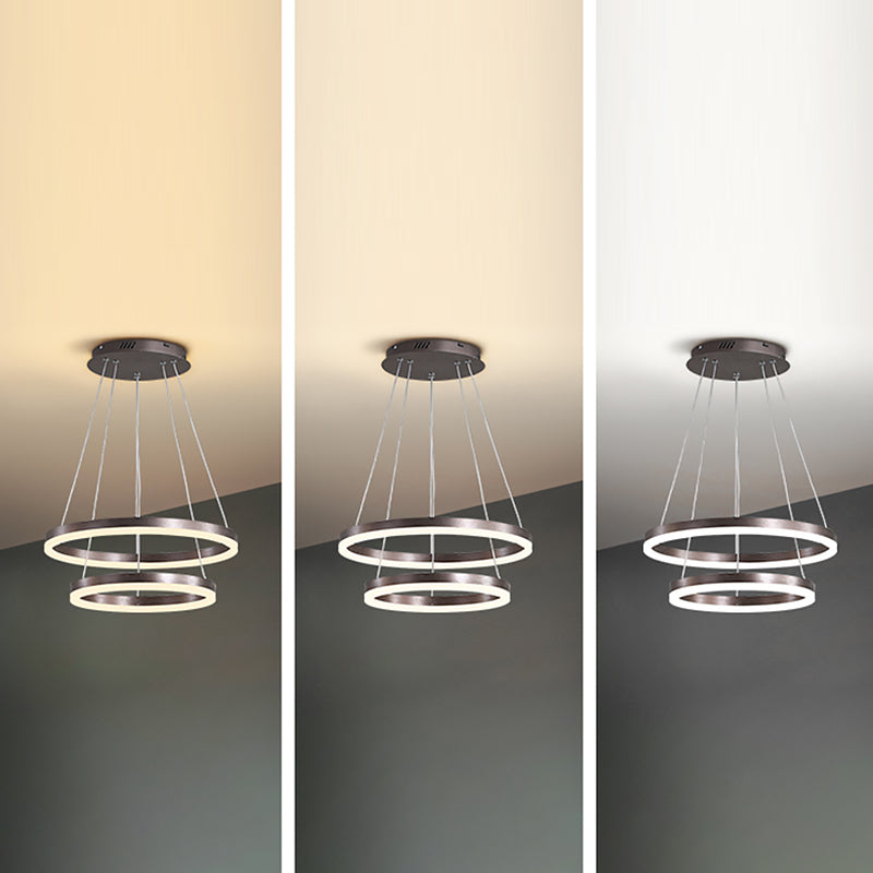 Zeitgenössische mehrschichtige Deckenhänge hängendes leichte geometrische Deckenleuchte für Esszimmer