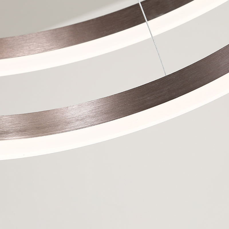 Zeitgenössische mehrschichtige Deckenhänge hängendes leichte geometrische Deckenleuchte für Esszimmer