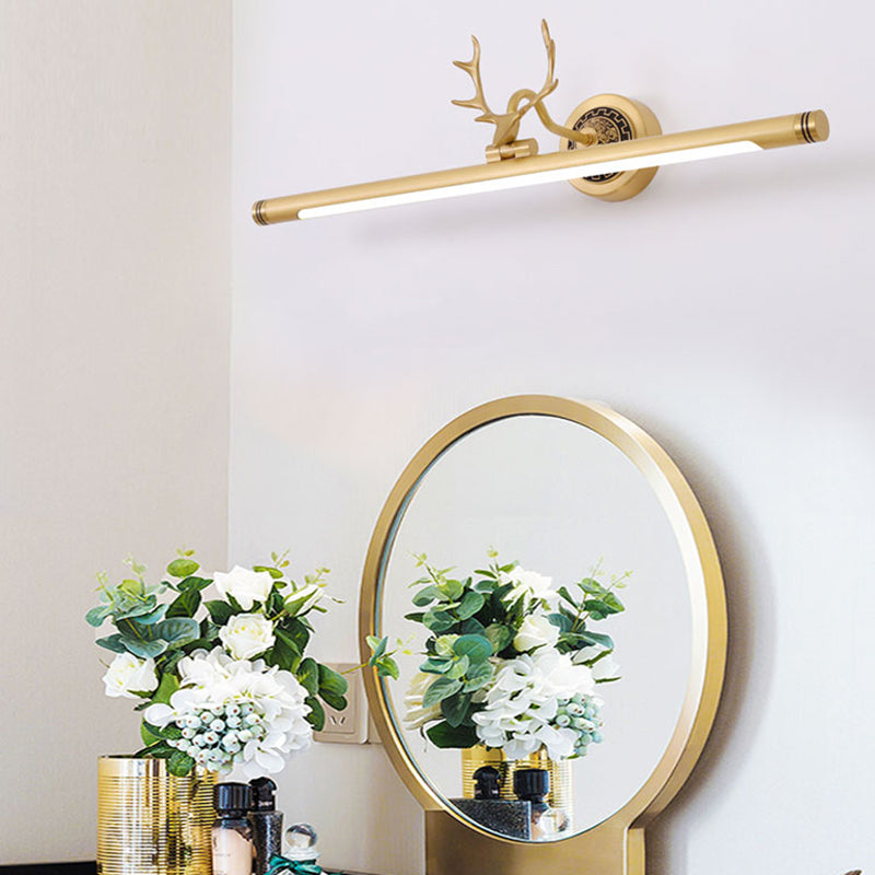 Metal Vanity Light Mid Century Modern Wall Mount Light LED Mirror Front Light