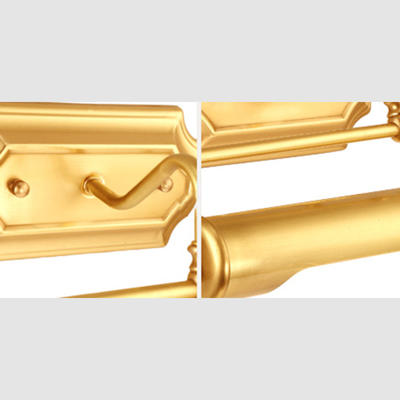 14" Long Metallic Bar Vanity Light Mid Century Modern Wall Mount Light in Brass