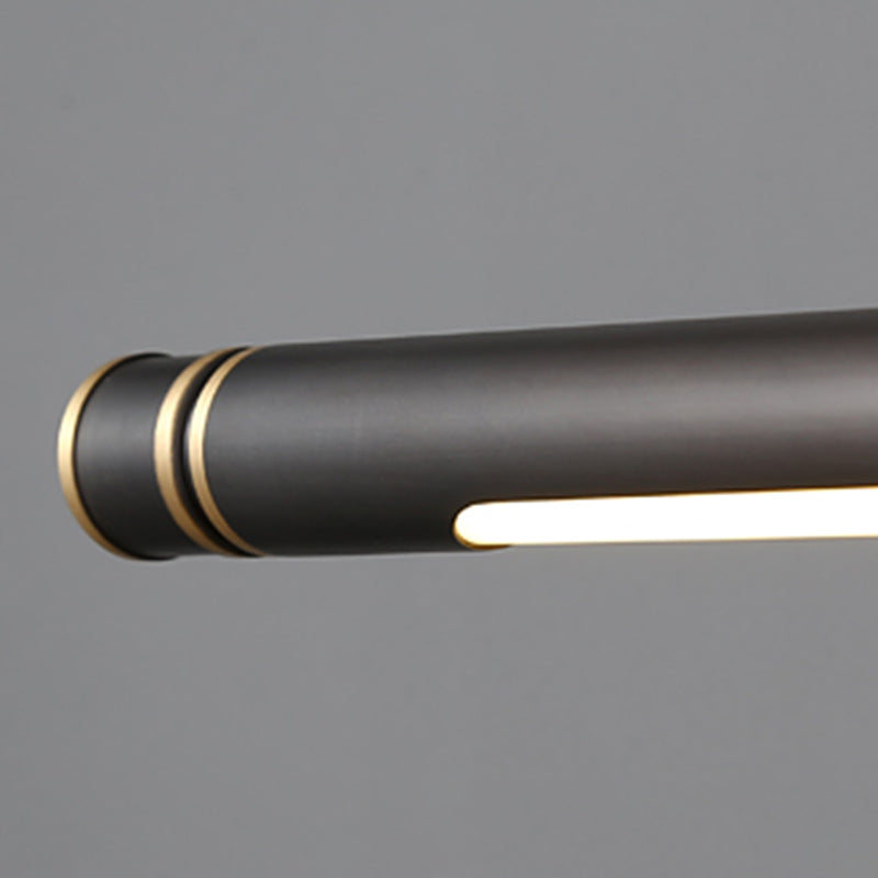 Metal Metallic Bar Vanity Light Contemporary Wall Mount Light in Brass/Black