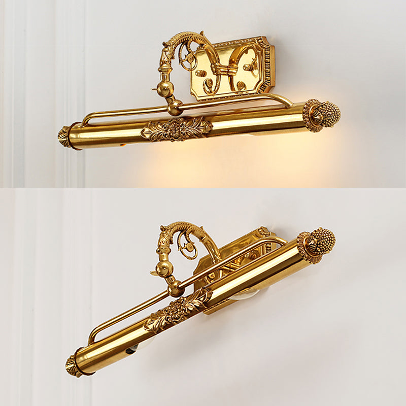 30"/22" Long Vanity Light with Antler Mid Century Modern Wall Mount Light in Gold