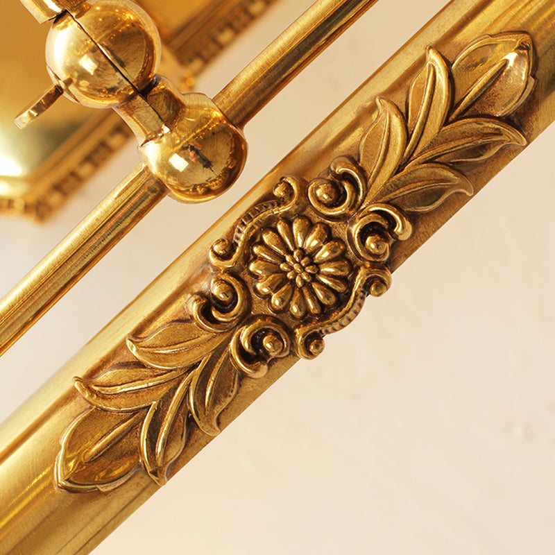 30"/22" Long Vanity Light with Antler Mid Century Modern Wall Mount Light in Gold