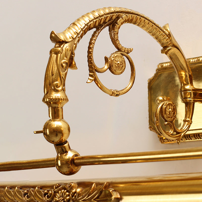 30"/22" Long Vanity Light with Antler Mid Century Modern Wall Mount Light in Gold