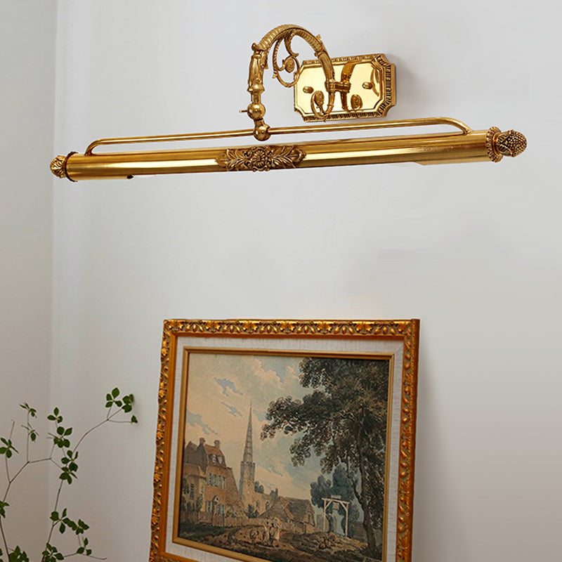 30"/22" Long Vanity Light with Antler Mid Century Modern Wall Mount Light in Gold