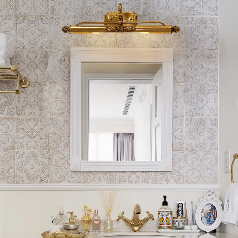 30"/22" Long Vanity Light with Antler Mid Century Modern Wall Mount Light in Gold