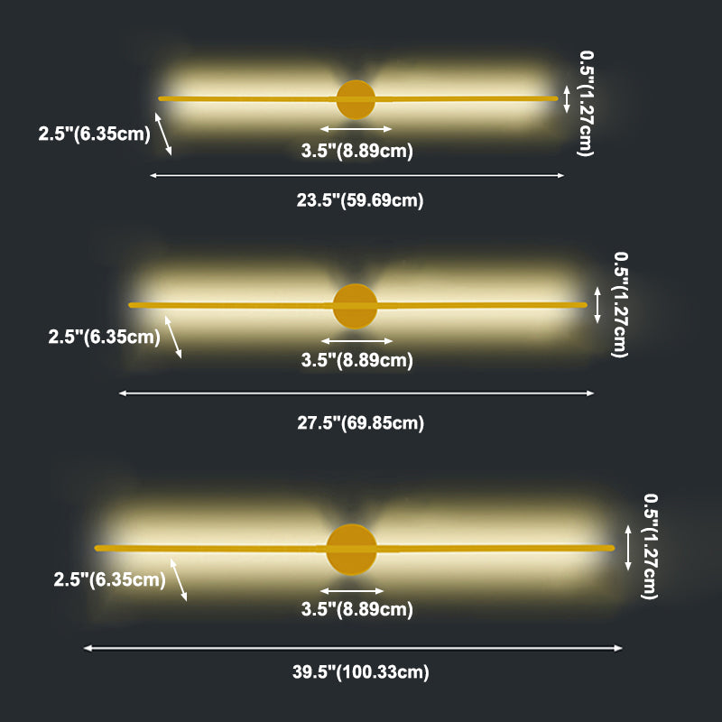 Metalen wandlicht SCONCES LED HEDENDAAGE WANDELEMENTEN LICHTBEWIKT IN ZWART/GOUD