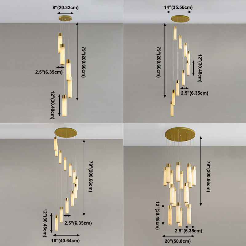 Techo de lámpara LED de mármol contemporánea para el salón de la sala de estar
