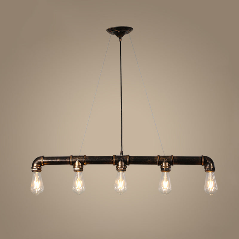 Lampadario il lampadario lineare in stile lampadario lineare di arrugginitura in metallo