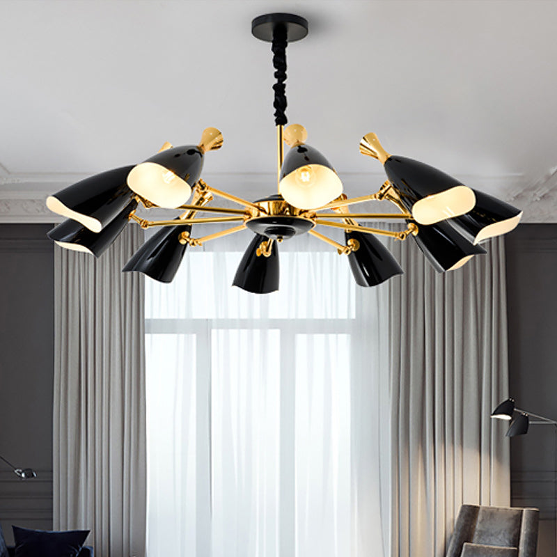 Postmodern 10 CHANDELIER LIGHTES ACCULTURS METAL ET VERRE PROSIDE CHANDELIER POUR CAFE