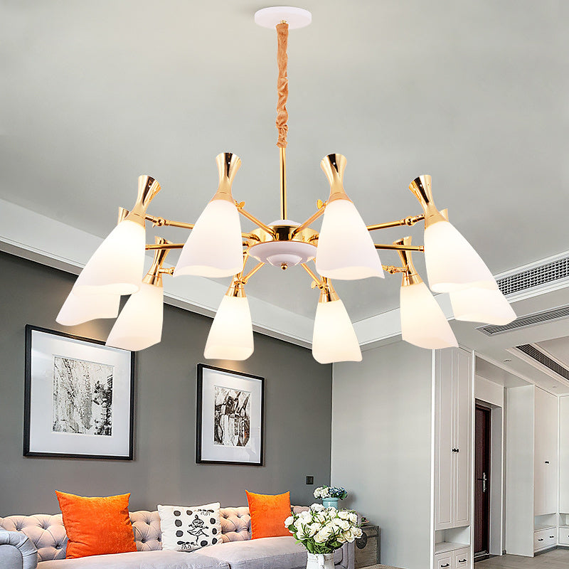Postmodern 10 CHANDELIER LIGHTES ACCULTURS METAL ET VERRE PROSIDE CHANDELIER POUR CAFE