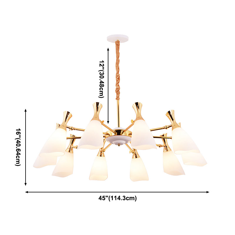 Postmodern 10 CHANDELIER LIGHTES ACCULTURS METAL ET VERRE PROSIDE CHANDELIER POUR CAFE
