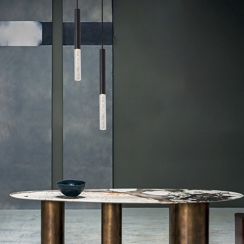 LED HORTING LIGHT avec un éclairage pendentif contemporain noir en acrylique