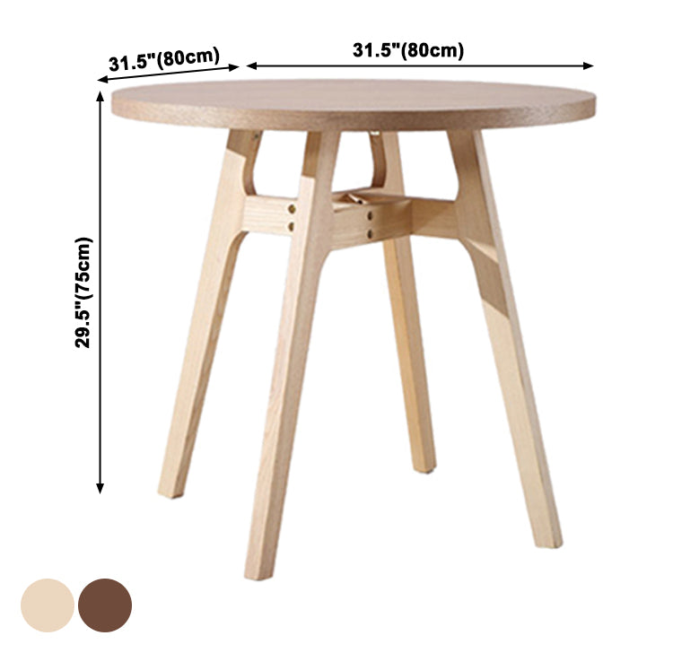 Solid Wood Dining Table Contemporary Style Dining Site Table with 4 Legs