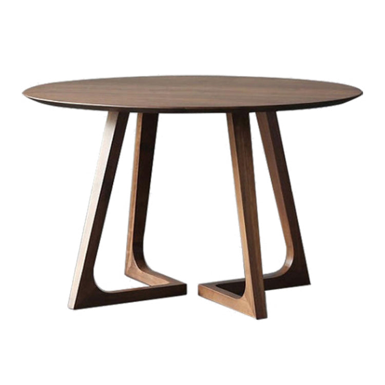 Vast hout dubbele voetstuk dinette tafel eenvoud eettafel ronde voor thuis
