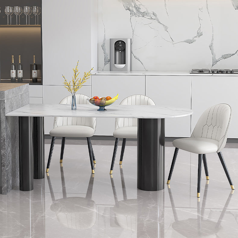 Metall moderne freie Form Esstisch Sintered Steintisch für Esszimmer und Küche