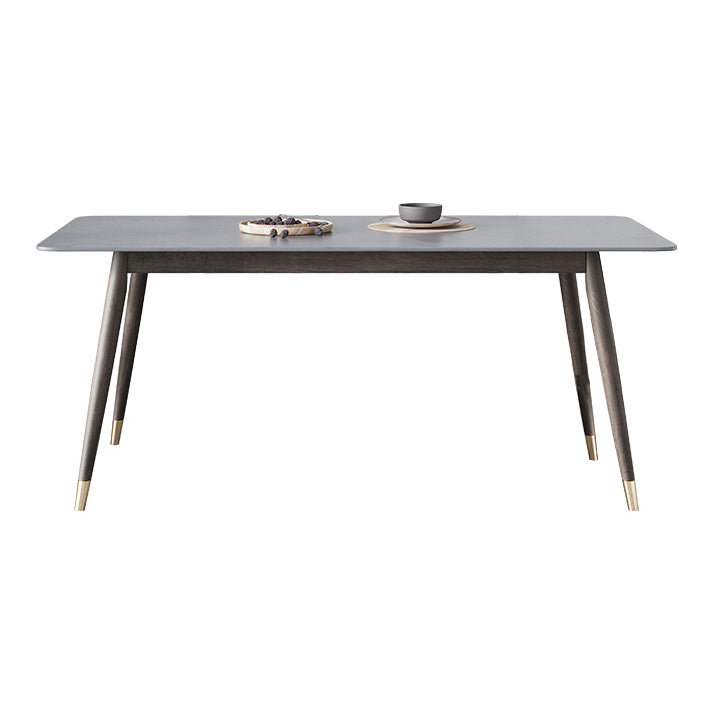 Table à manger de cuisine en pierre fritrée moderne