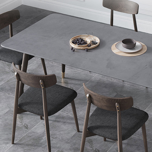 Table à manger de cuisine en pierre fritrée moderne