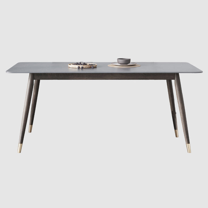 Table à manger de cuisine en pierre fritrée moderne