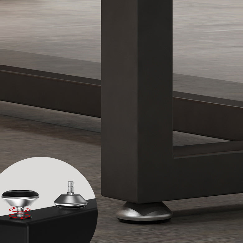 Industrial Dining Table Pine Solid Wood Table with Trestle Base for Dining Room