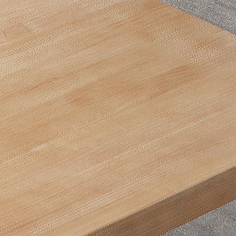 Industrial Style Solid Wood Dining Table Brown Square Table with Trestle Base for Dinning Room