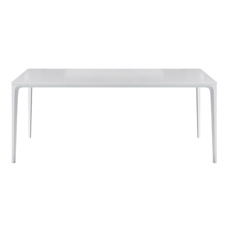 Modern White Sintered Stone Dining Table Rectangle Shape Standard Dining Table for Kitchen