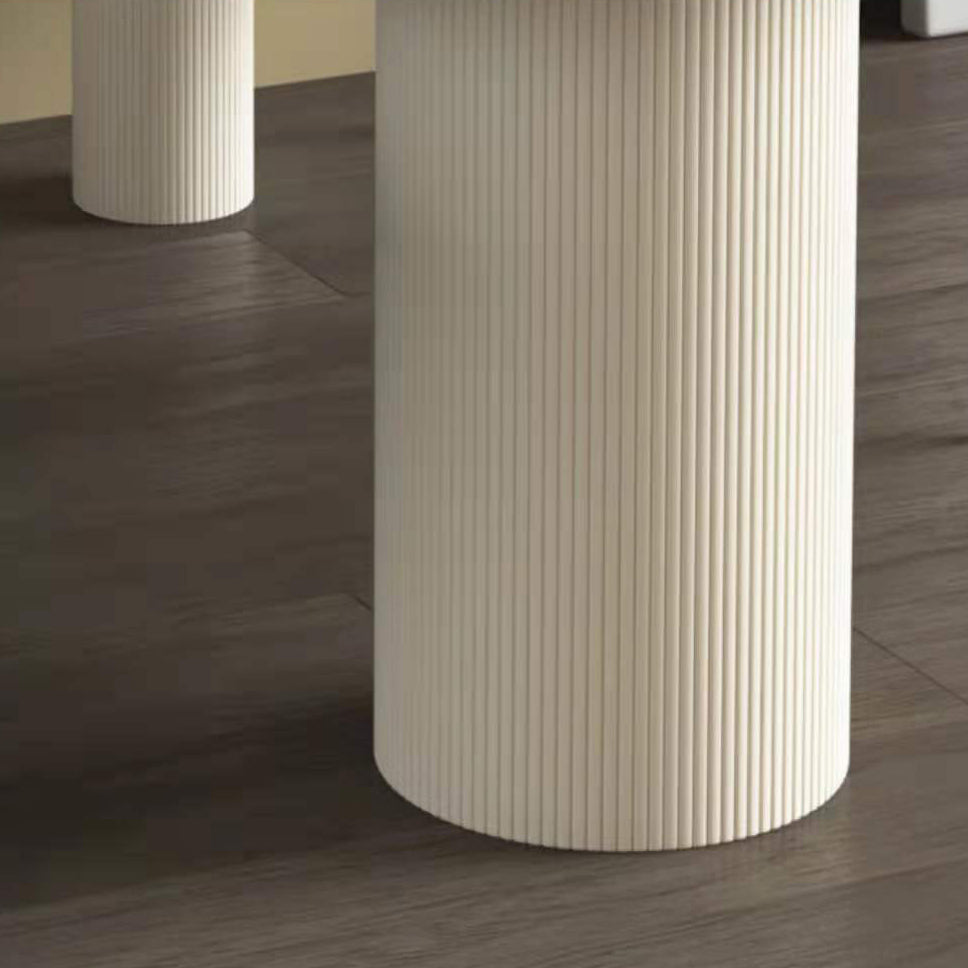 Metal Contemporary Free Form Dining Table Sintered Stone Top Table for Dining Room and Kitchen